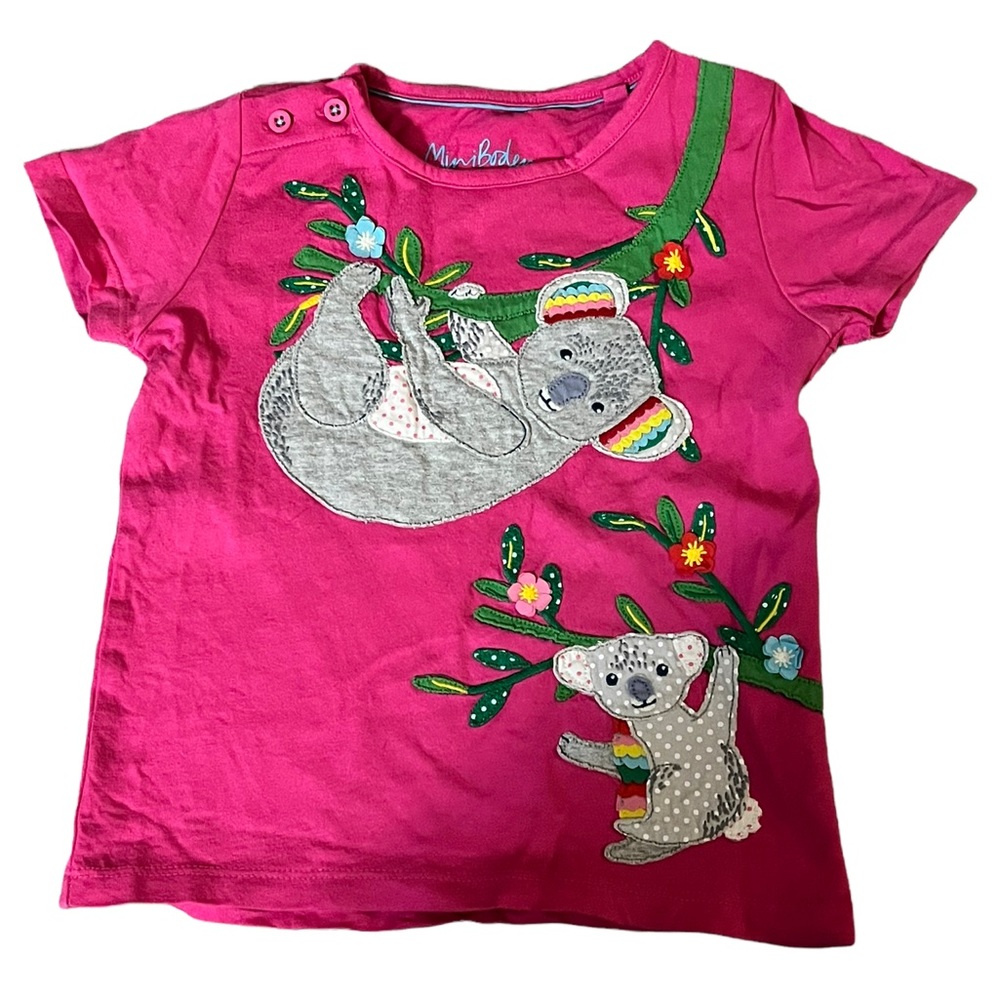 Mini Boden Girls Tee Kola 3-4Y Pink